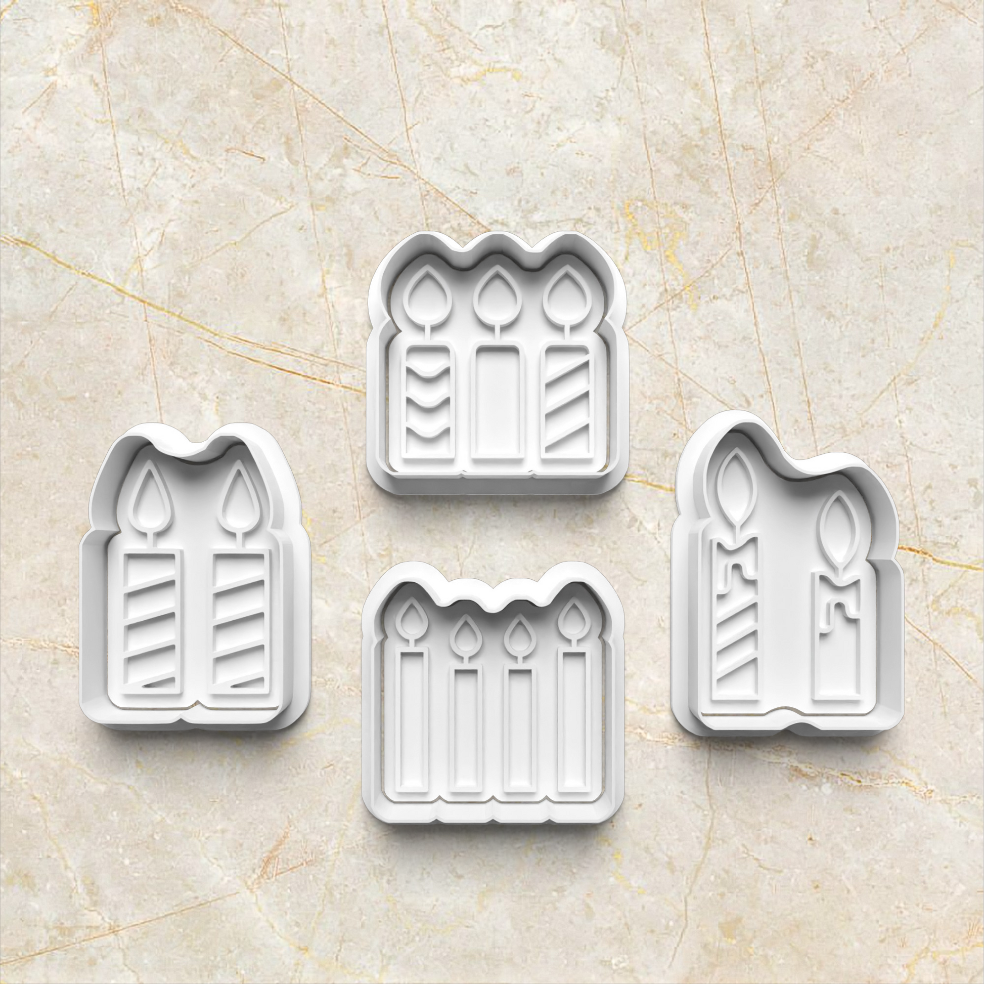Birthday Candles Cookie Cutter and Stamp set