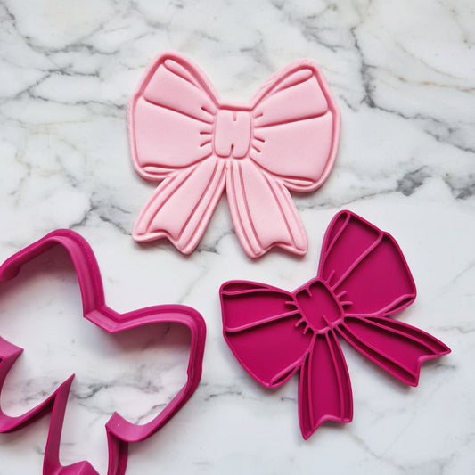 Claire Bow Cookie Cutter & Stamp