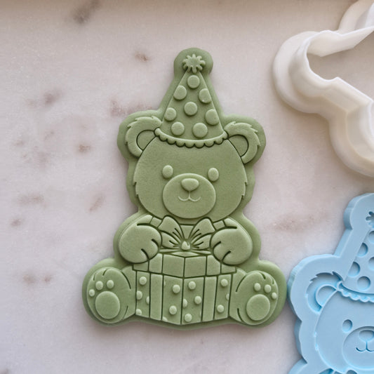 Birthday Bear, Cookie Cutter and Stamp