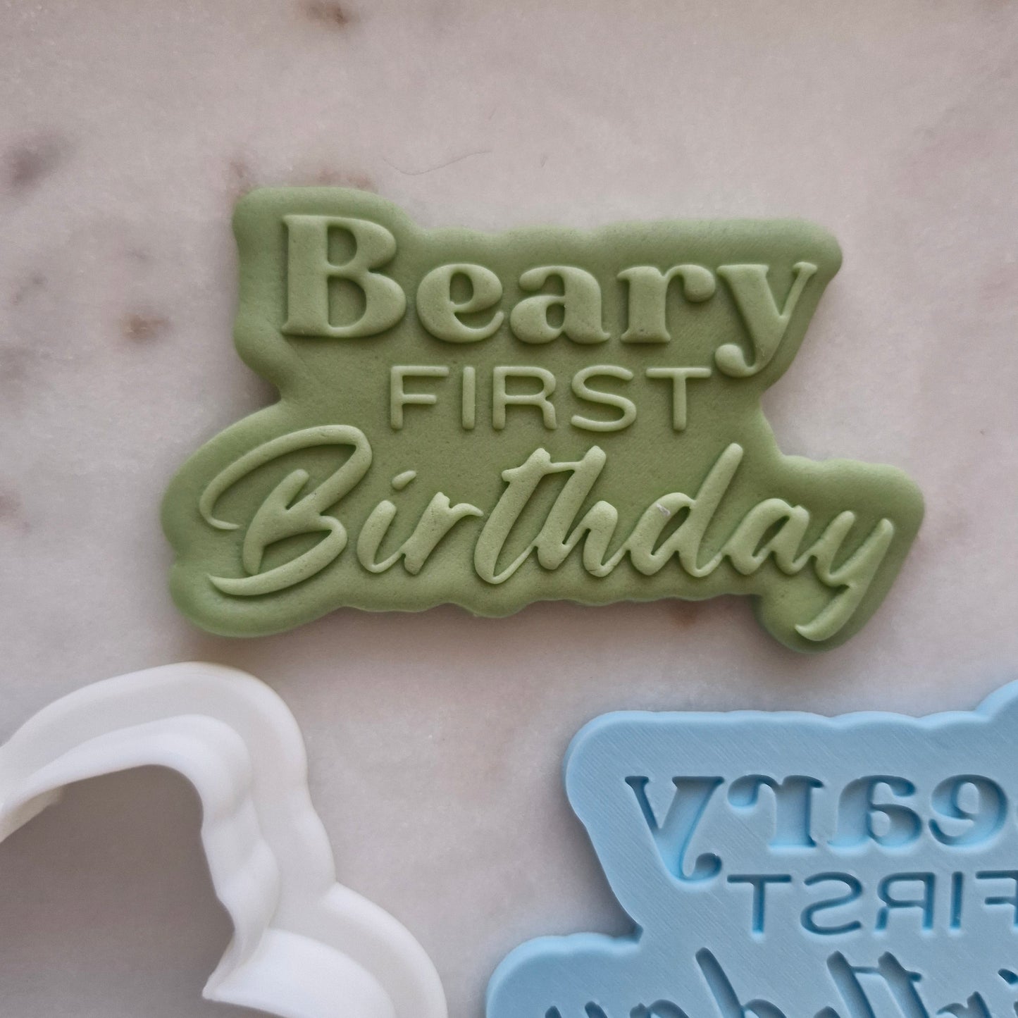 Beary First Birthday, Cookie Cutter and Stamp
