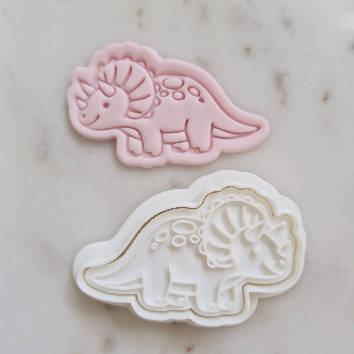 Dinosaur Triceratops Cookie Cutter and Stamp