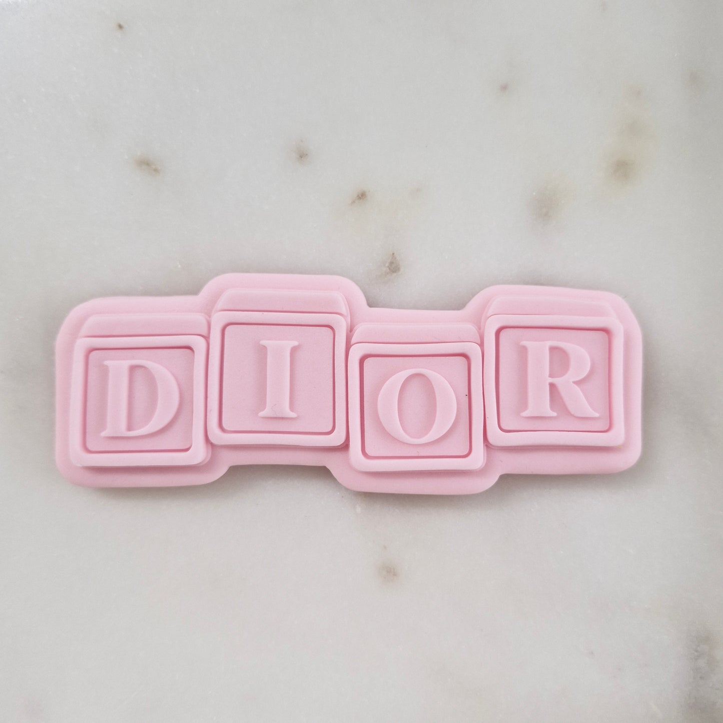 Dior Baby Blocks Cookie Cutter and Deboss Stamp zoomed in