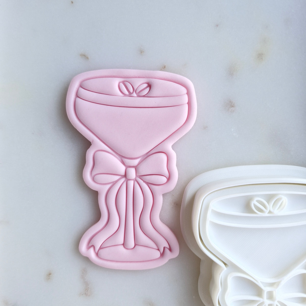 Espresso Martini Glass Cookie Cutter and Emboss Stamp zoomed in