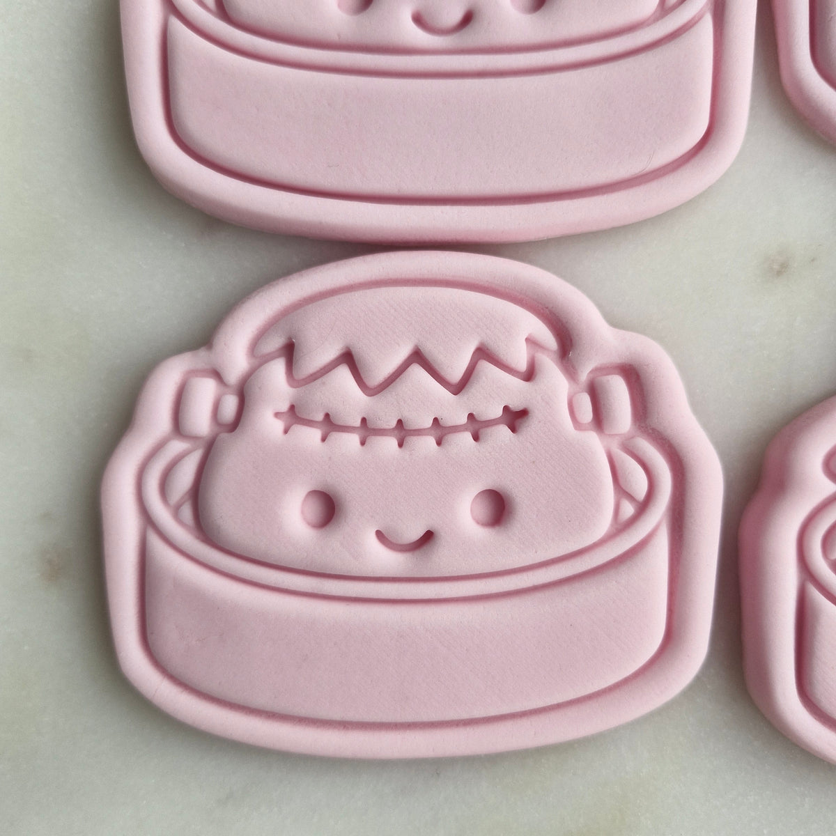 Halloween Dumplings Set Cookie Cutter and Stamp frankenstein Halloween Frankie Dumpling Cookie Cutter and Stamp