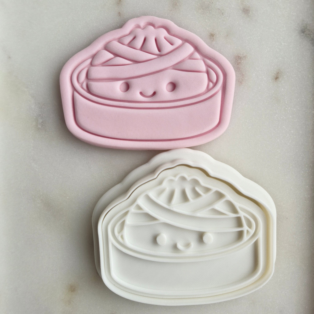 Halloween Mummy Dumpling Cookie Cutter and Stamp zoomed out