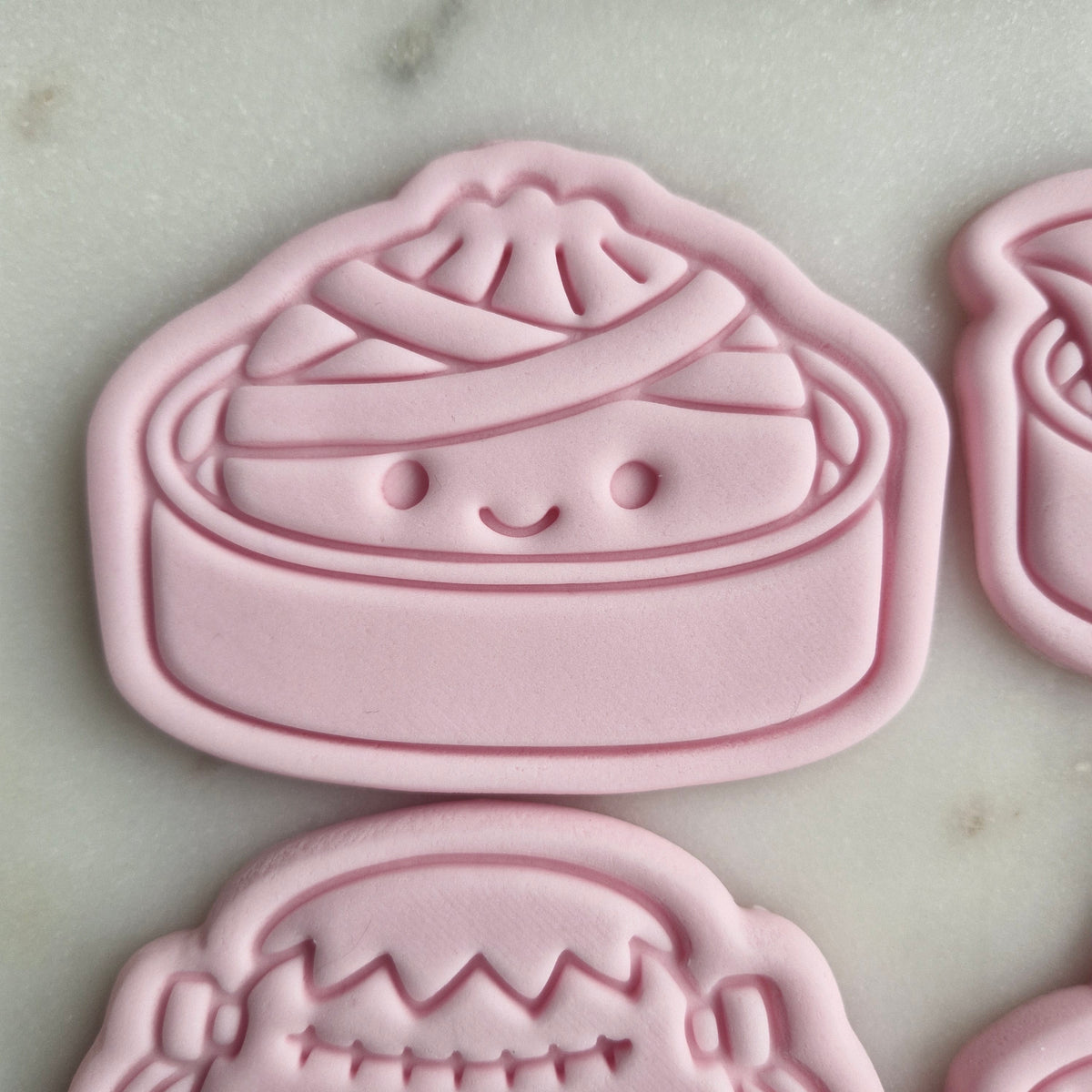 Halloween Dumplings Set Cookie Cutter and Stamp mummy Halloween Mummy Dumpling Cookie Cutter and Stamp