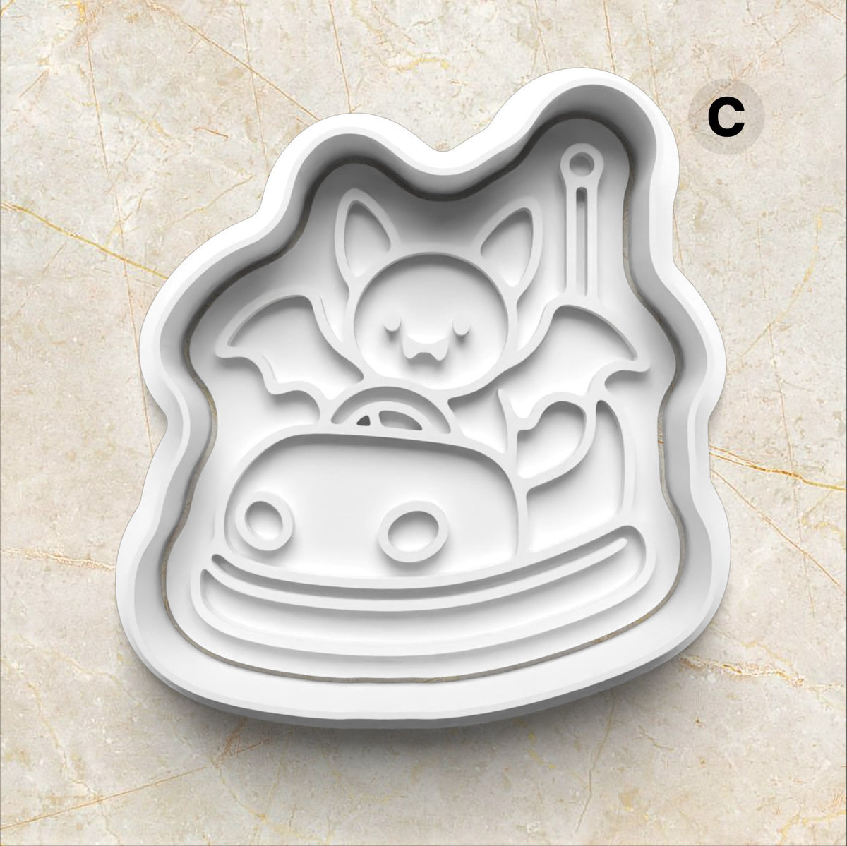 Haunted Fun Fair Cookie Cutter and Stamp bat