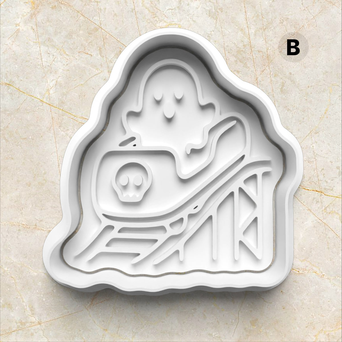 Haunted Fun Fair Cookie Cutter and Stamp ghost