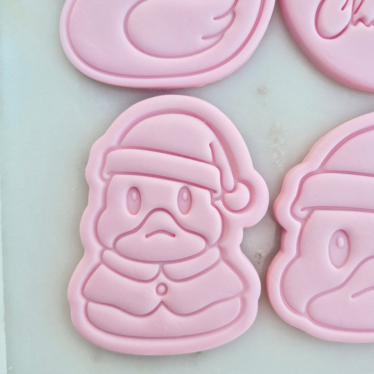 Happy Ducking Christmas Set Cookie Cutter and Stamp sitting duck
