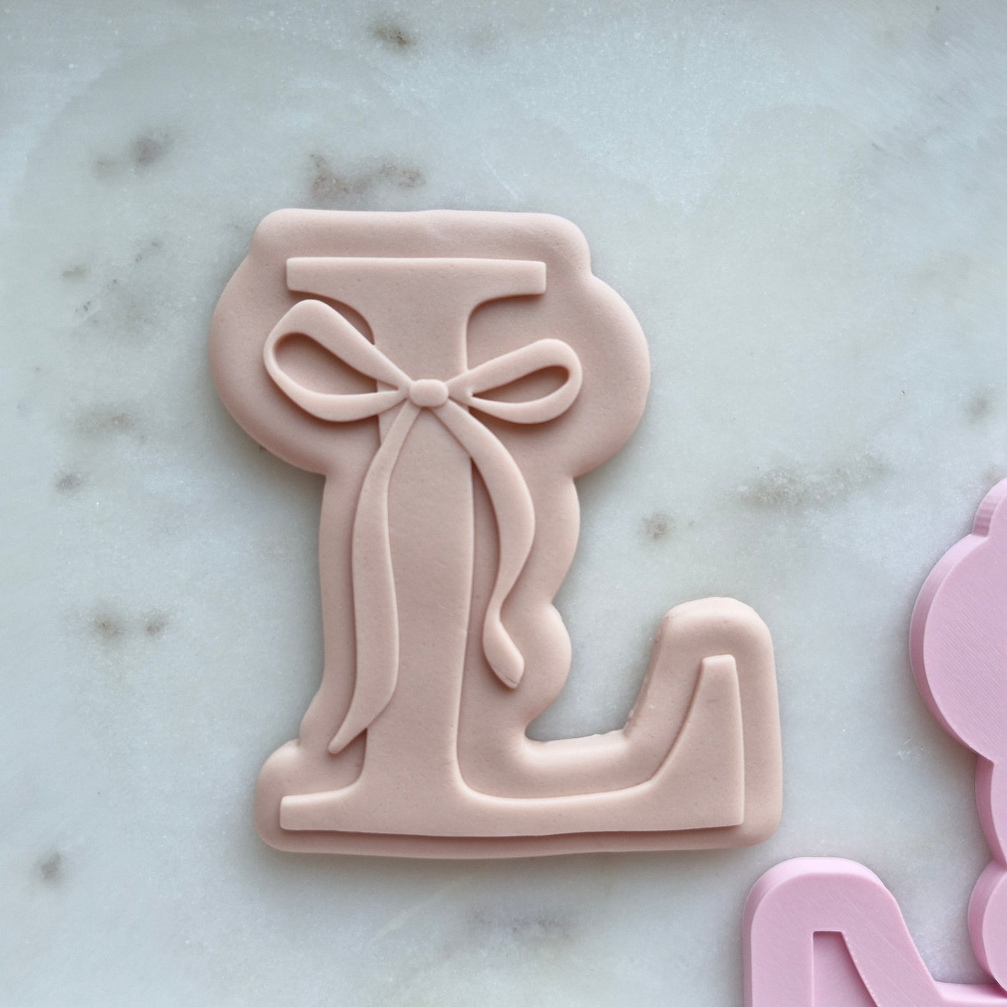 L with Bow, Cookie Cutter and Stamp