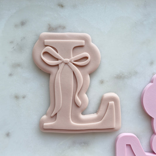 L with Bow, Cookie Cutter and Stamp