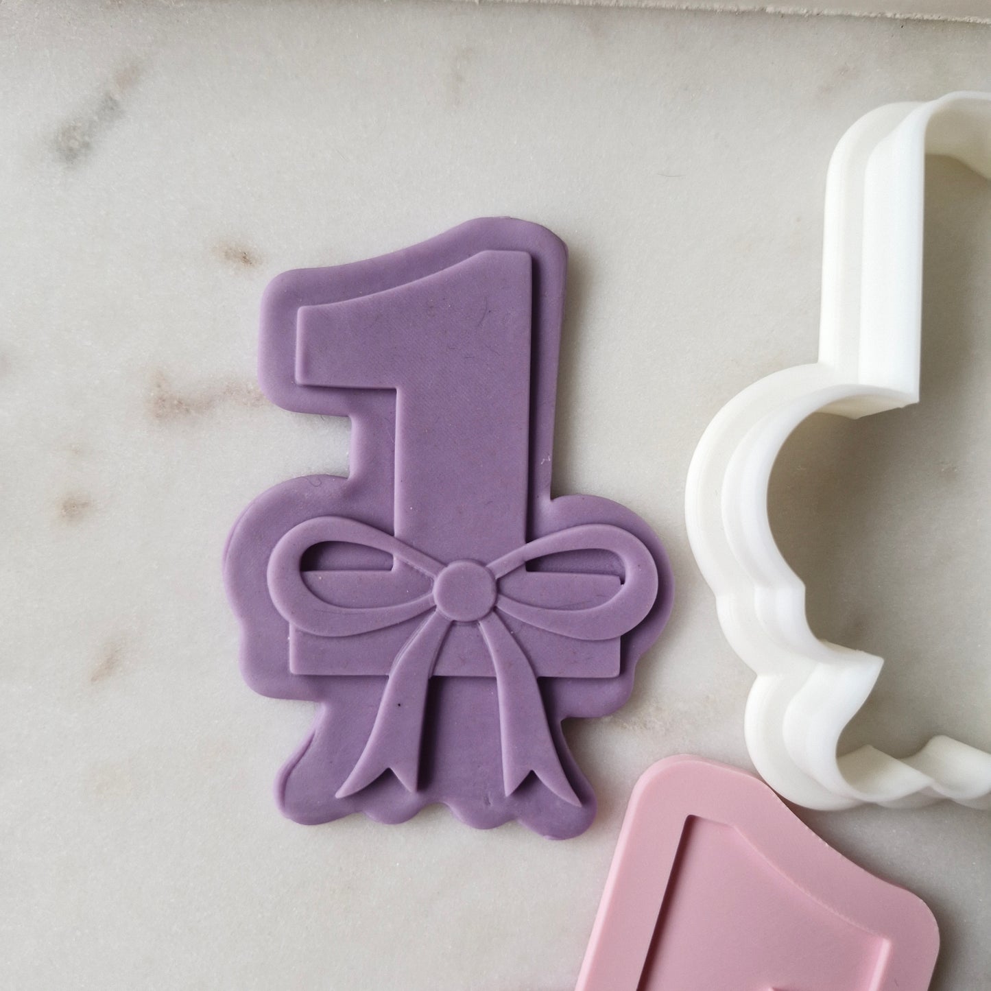 One with Bow on the bottom, Cookie Cutter and Stamp