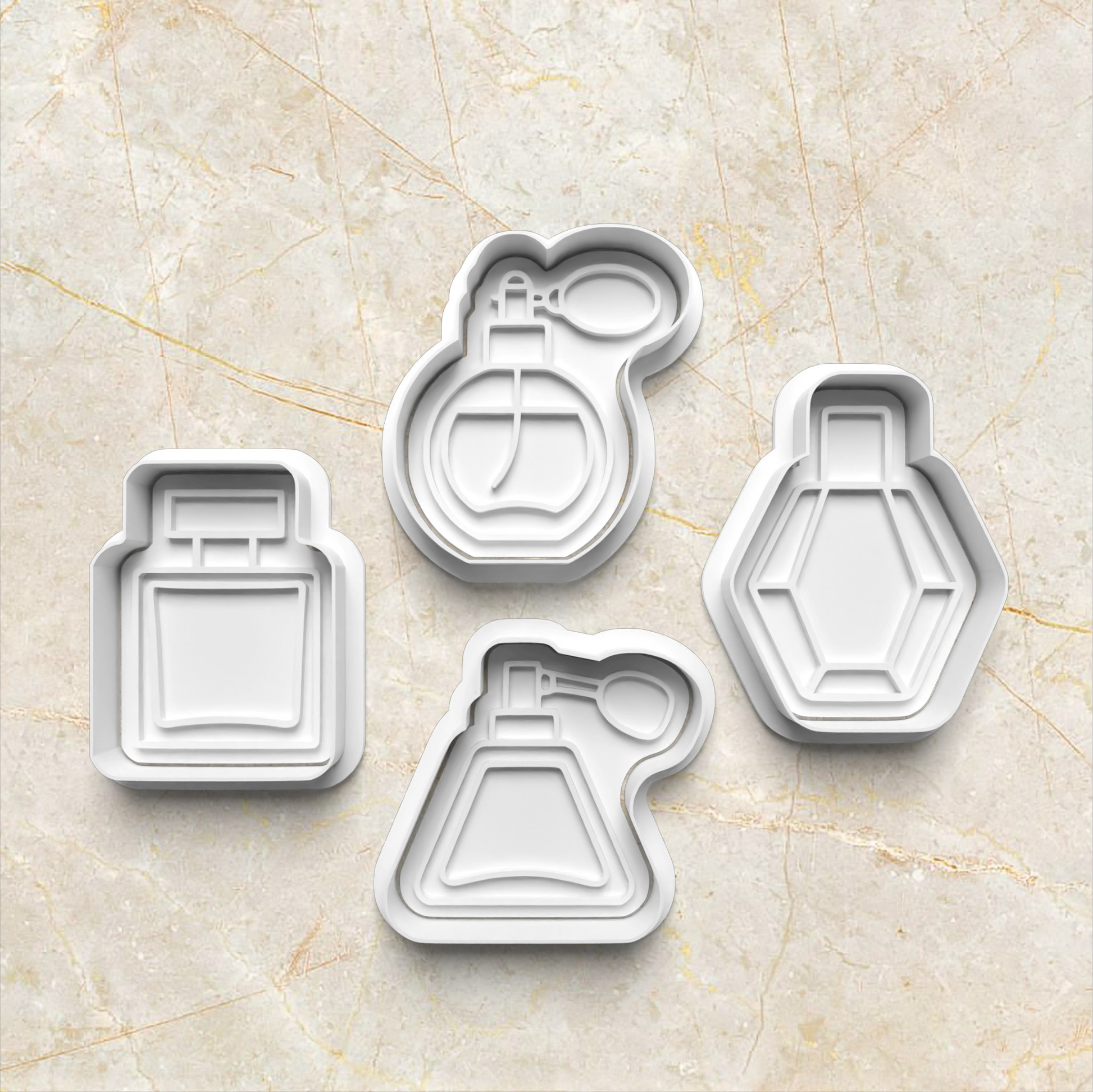 Perfume Cookie Cutter and Stamp set