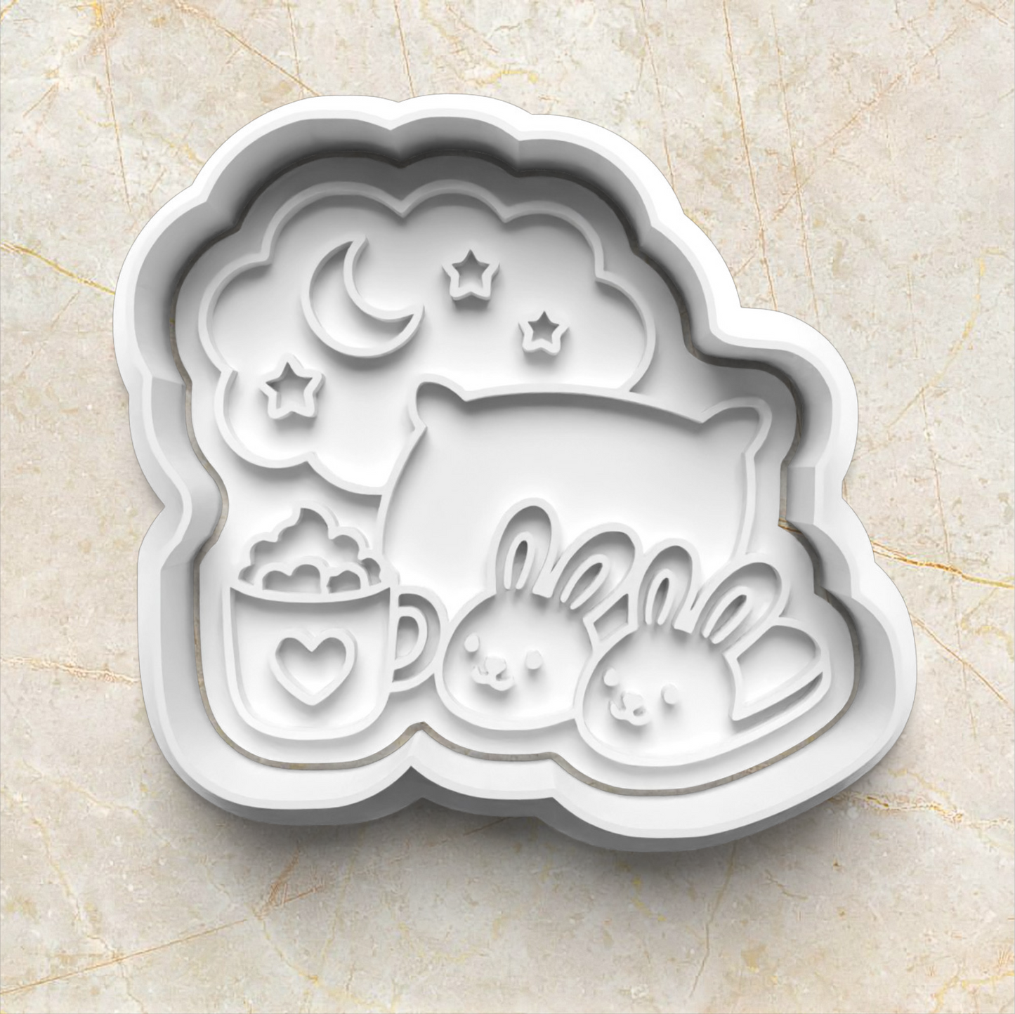 Pajama Party Cookie Cutter and Stamp PILLOW
