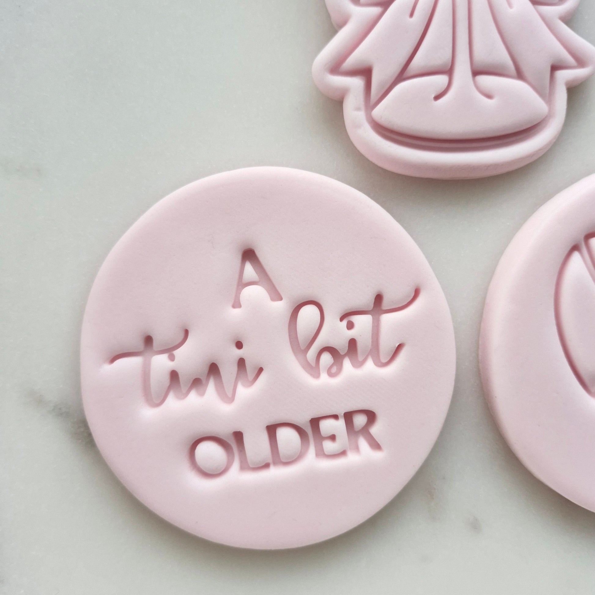 A Tini Bit Older Circle Cookie Cutter and Stamp zoomed in