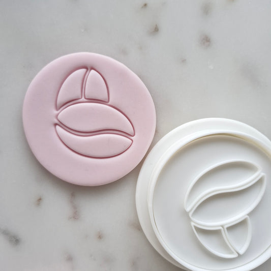 Coffee Beans Circle Cookie Cutter and Stamp ZOOMED OUT