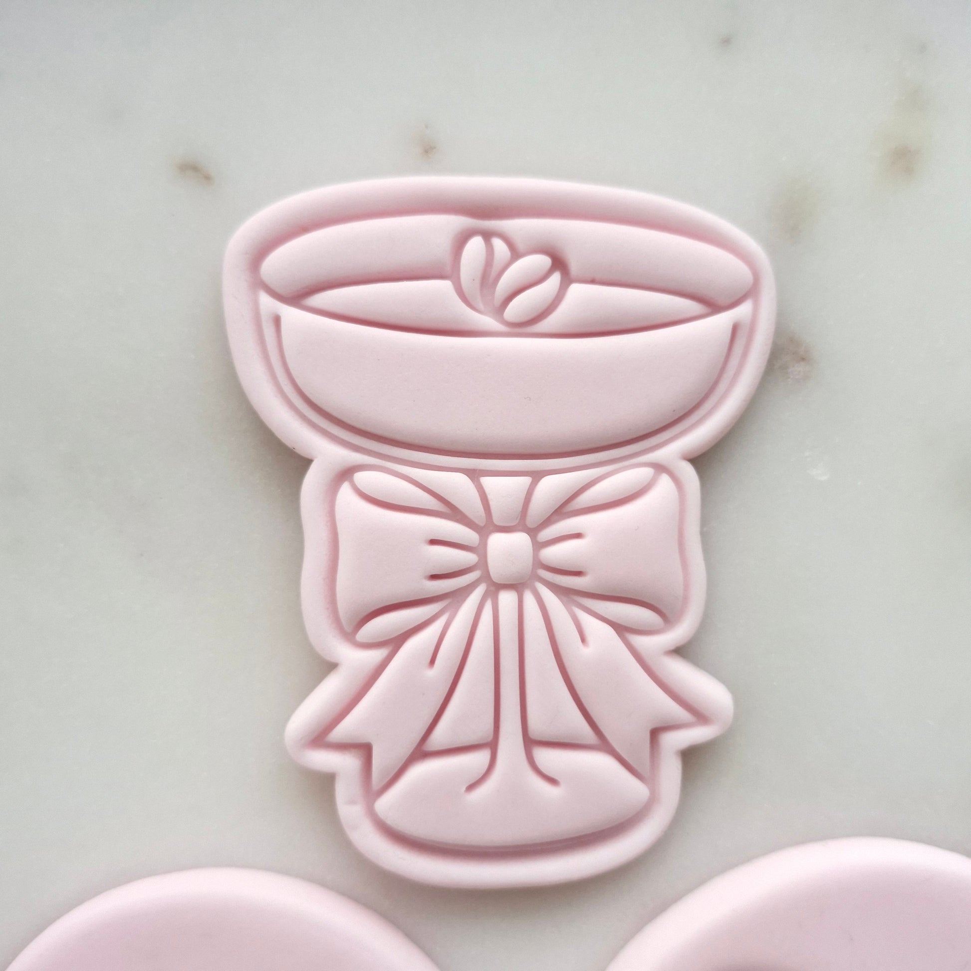 A Tini Bit Older Set Cookie Cutter and Stamp espresso martini Espresso Martini Glass with Bow Cookie Cutter and Stamp