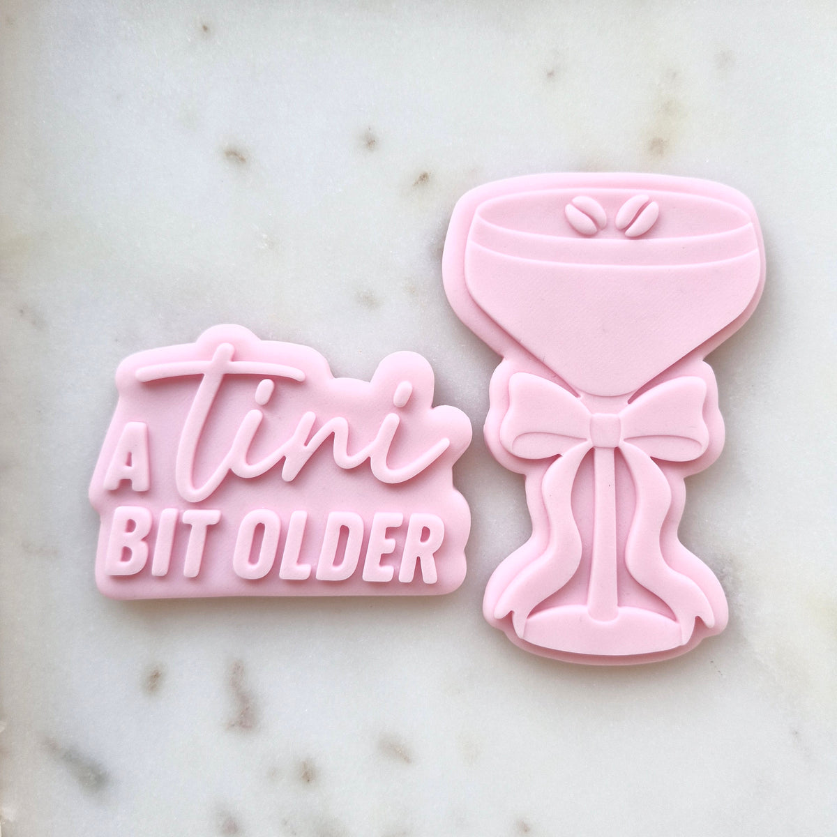 A Tini Bit Older Espresso Martini Set Cookie Cutter and Deboss Stamp set of two
