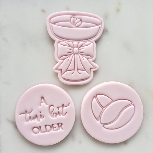 A Tini Bit Older Set Cookie Cutter and Stamp set of 3