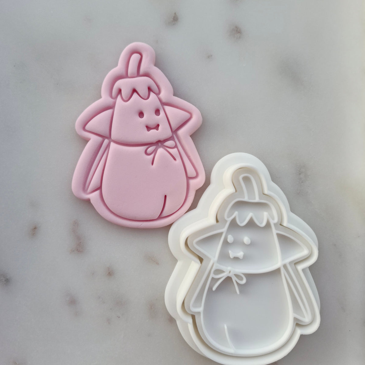 Amusable Vampire Eggplant Plush Cookie Cutter and Stamp zoomed out