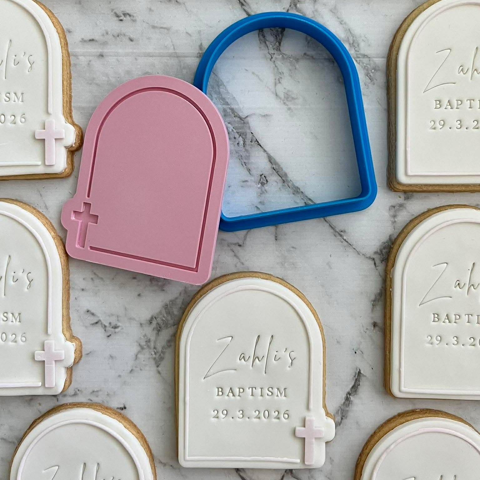 Cross Arch Frame Cookie Cutter and Deboss Stamp