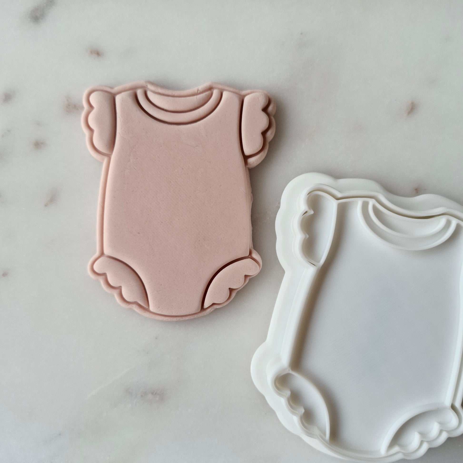 Onesie with Frills Cookie Cutter and Stamp zoomed out
