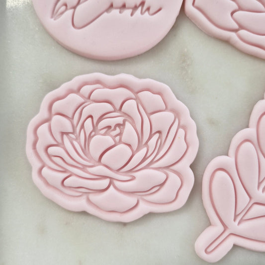 Baby in Bloom Set Cookie Cutter and Stamp blooming peony Blooming Peony Cookie Cutter and Stamp