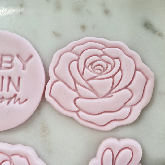 Baby in Bloom Set Cookie Cutter and Stamp blooming rose Blooming Rose Cookie Cutter and Stamp