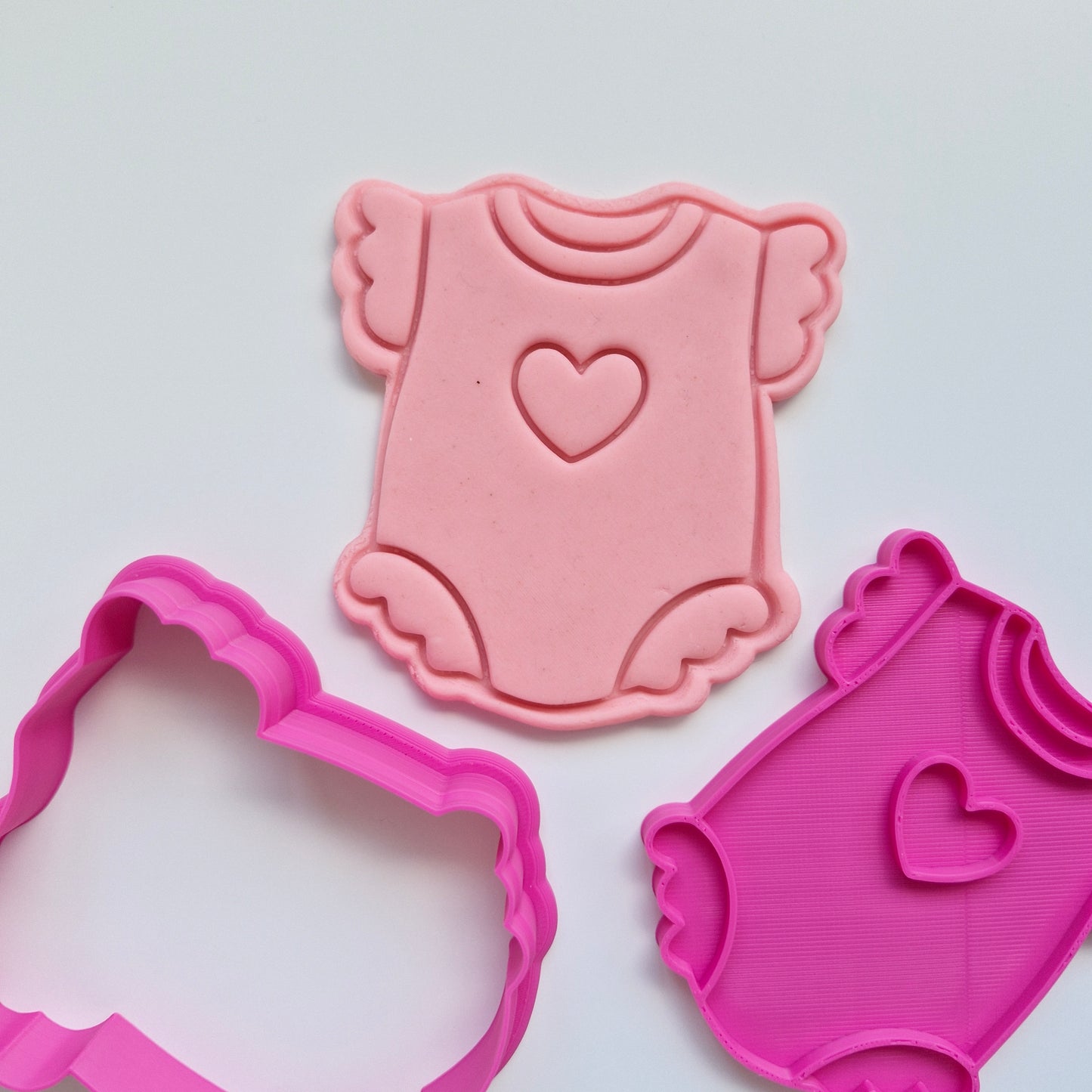 Baby Onesie with Love Heart, Cookie Cutter and Stamp