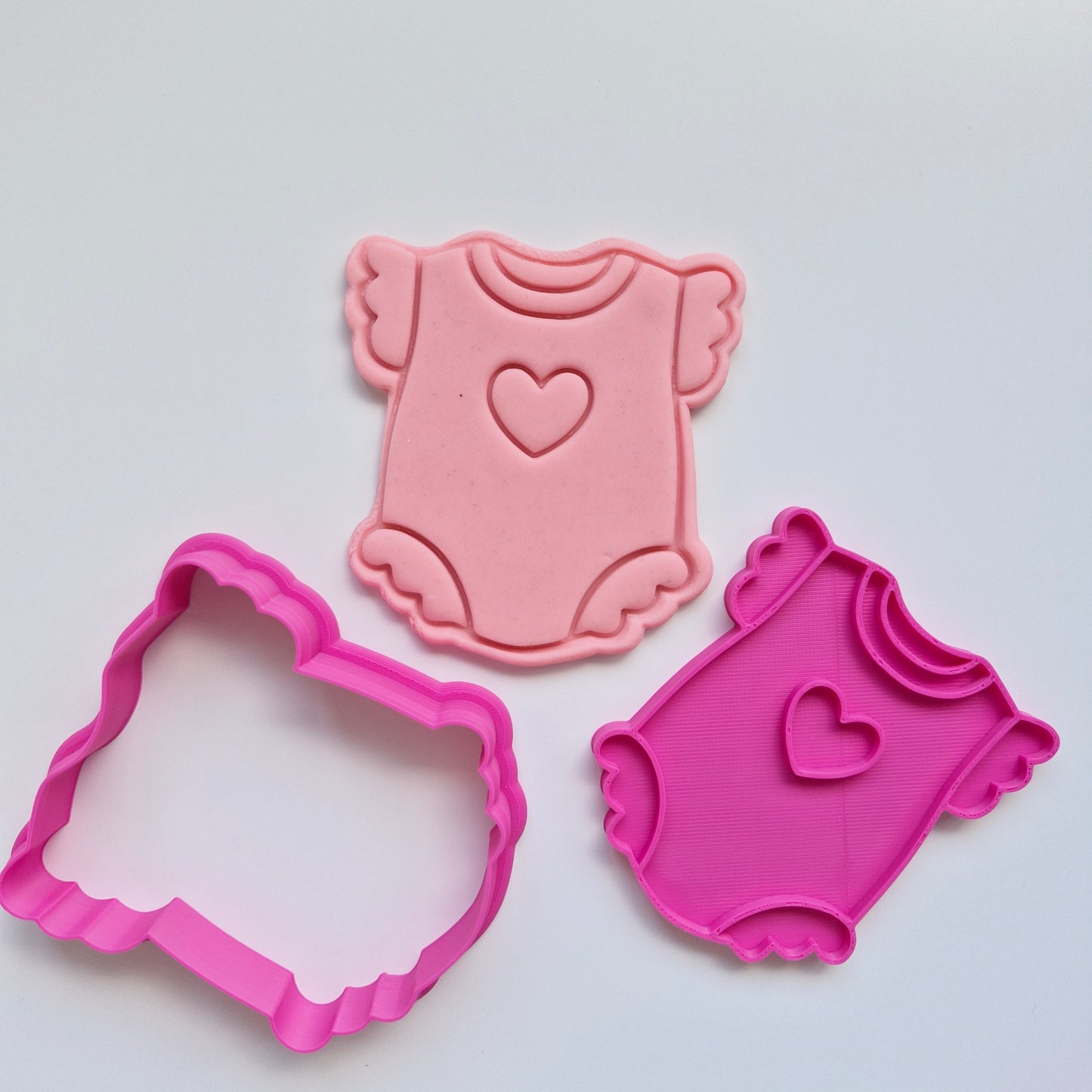 Baby Onesie with Love Heart, Cookie Cutter and Stamp