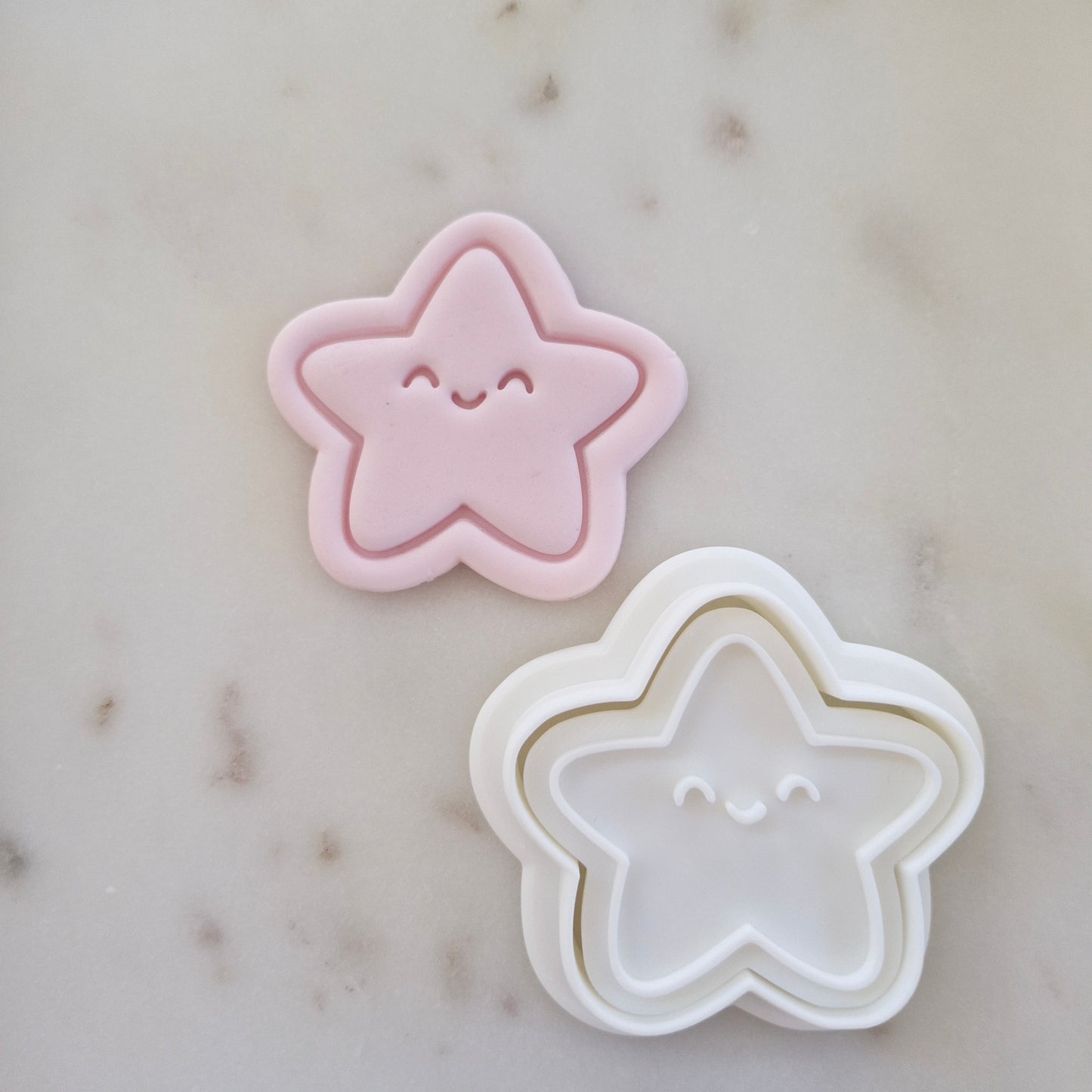 Happy Star Cookie Cutter and Stamp zoomed out