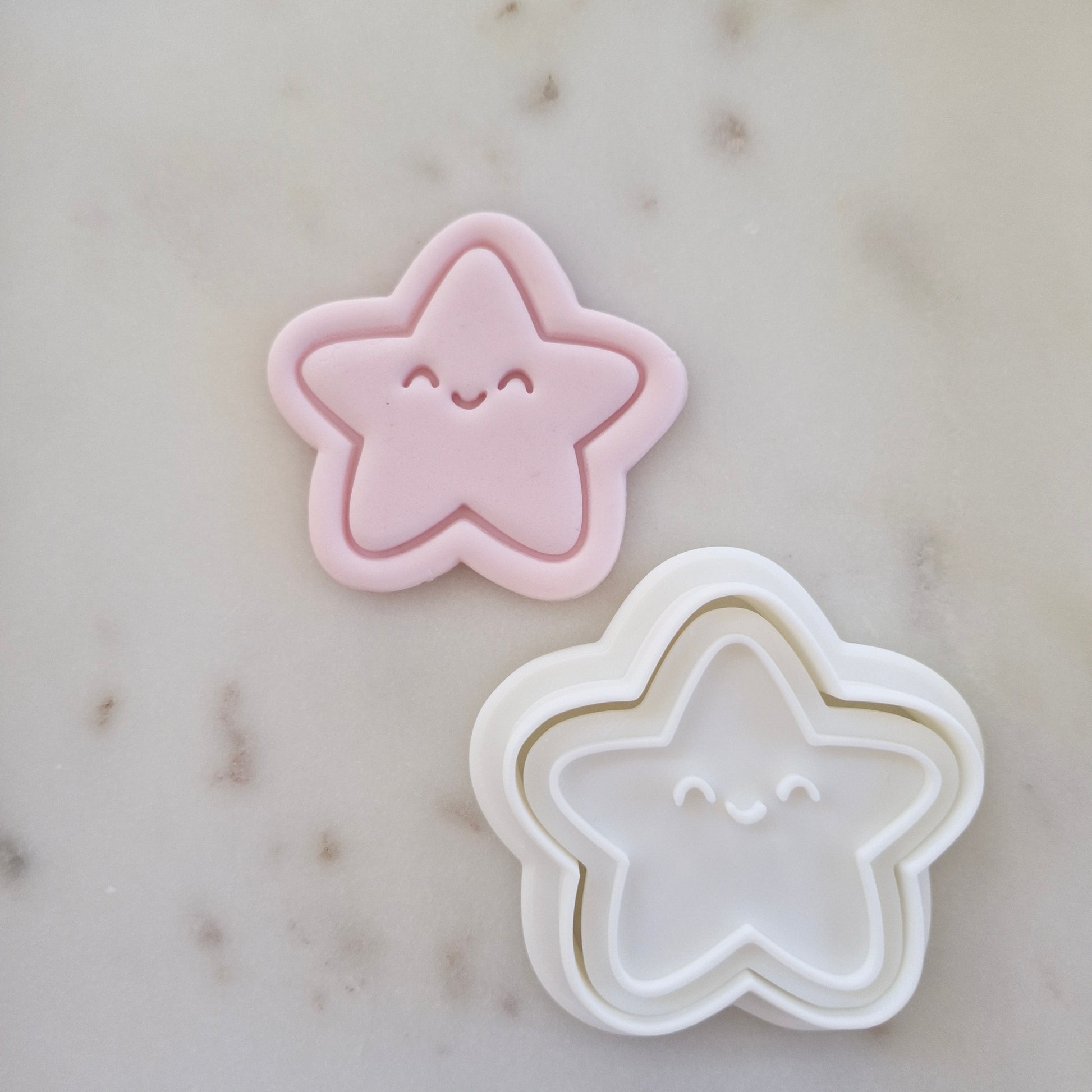 Happy Star Cookie Cutter and Stamp zoomed out