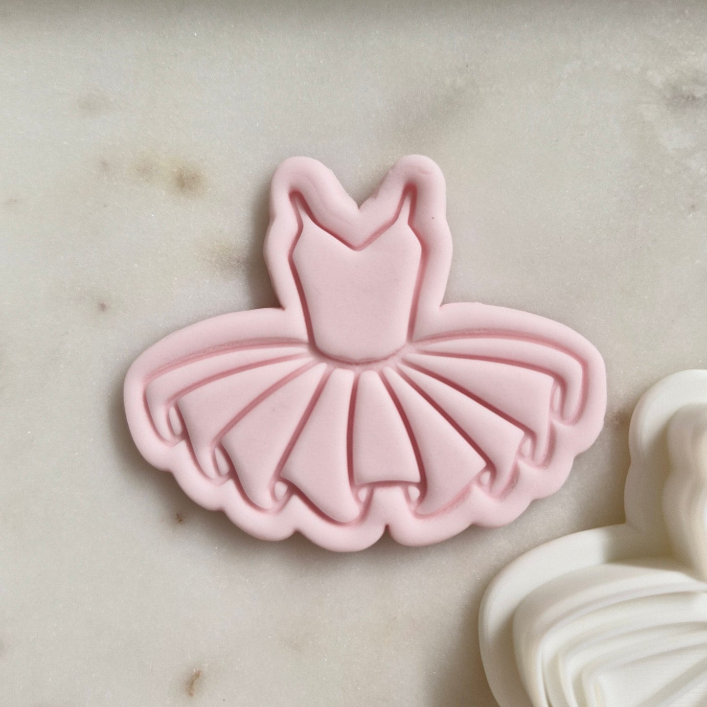 Ballet Tutu Dress Cookie Cutter and Stamp zoomed in