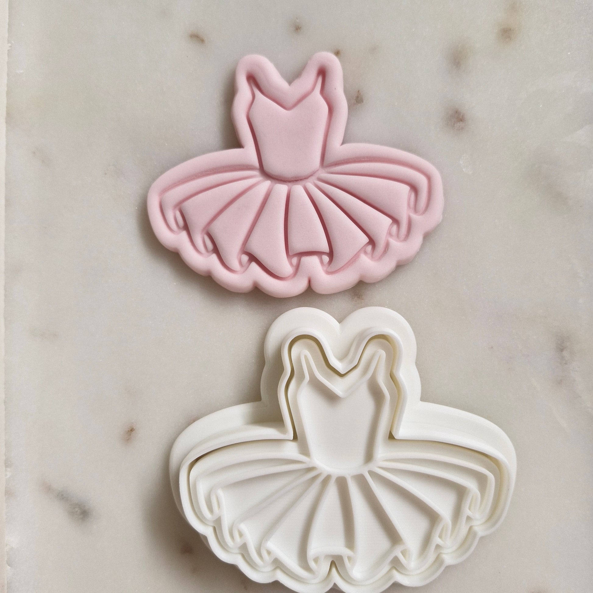 Ballet Tutu Dress Cookie Cutter and Stamp zoomed out