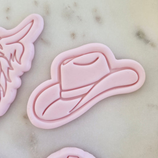 Basic Cowboy Set Cookie Cutter and Stamp hat Basic Cowboy Hat Cookie Cutter and Stamp