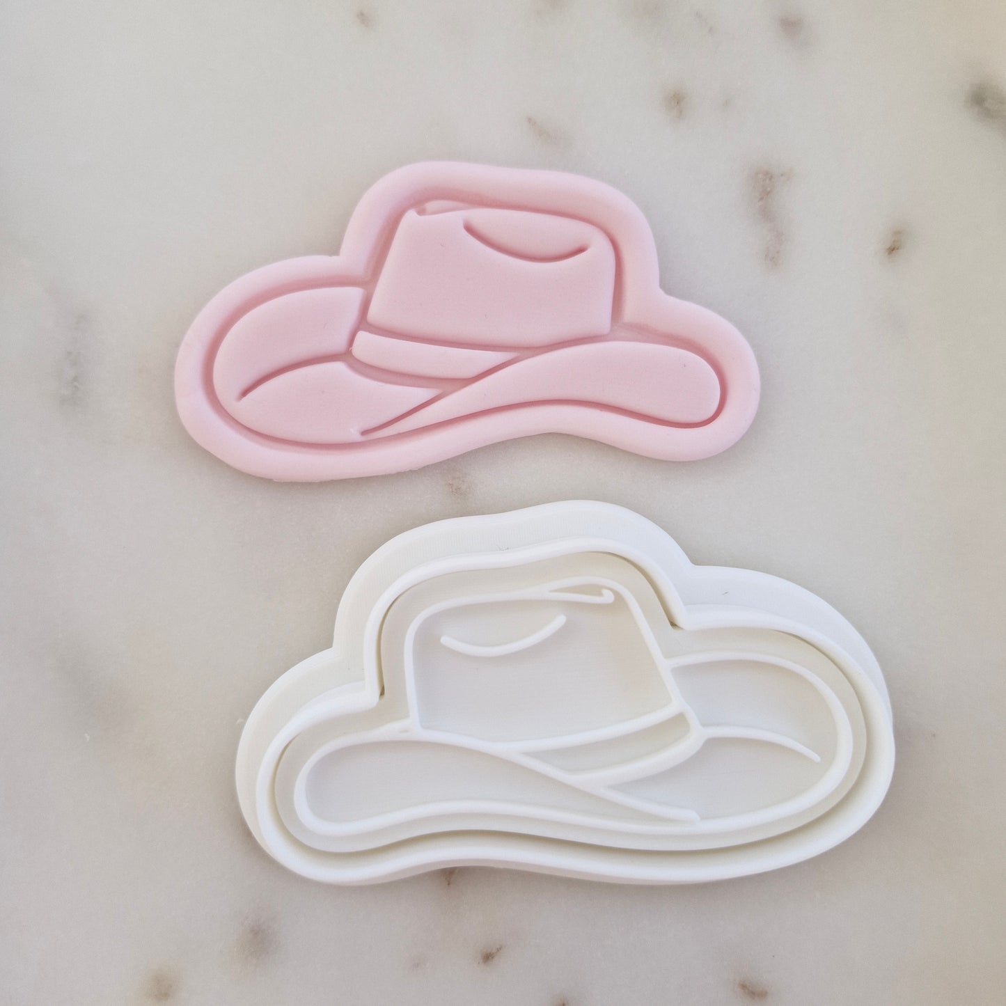 Basic Cowboy Hat Cookie Cutter and Stamp zoomed out 