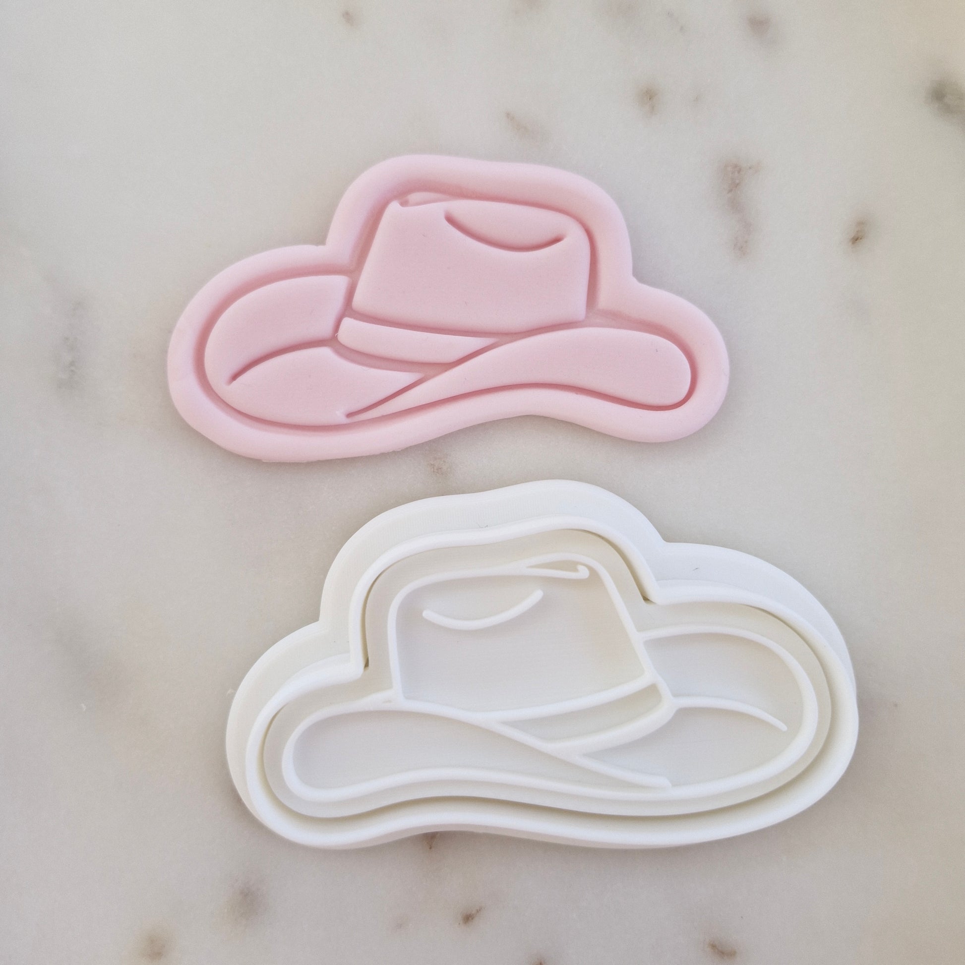 Basic Cowboy Hat Cookie Cutter and Stamp zoomed out 