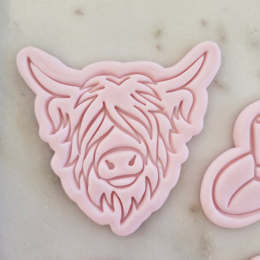 Basic Cowboy Set Cookie Cutter and Stamp highland cow head Highland Cow Head Cookie Cutter and Stamp