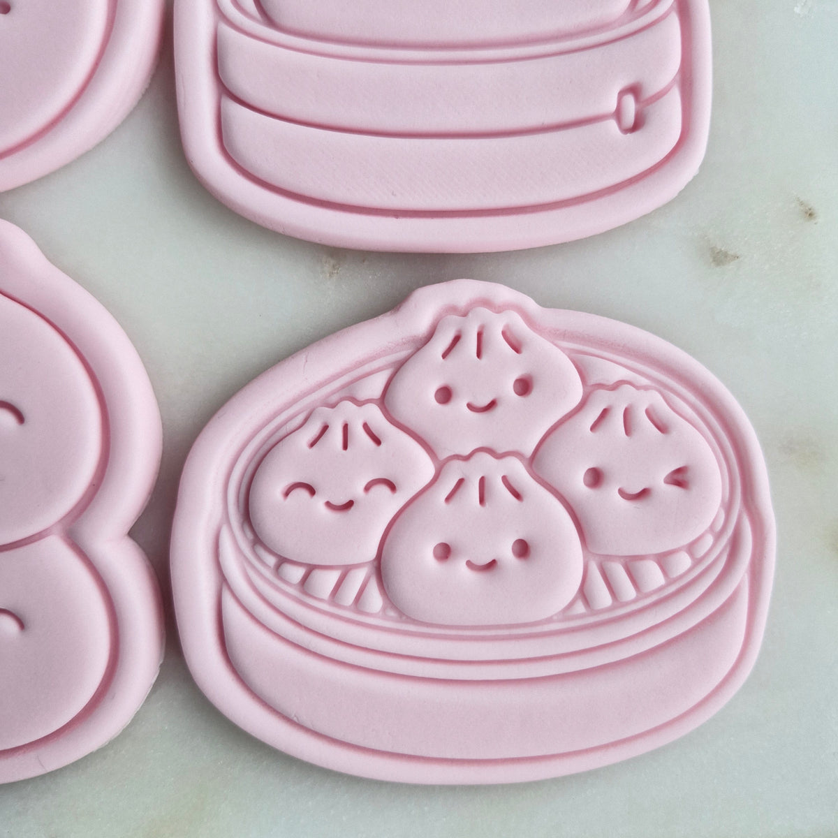 Basic Dumpling Set Cookie Cutter and Stamp dumplings in tray Dumplings in Box Cookie Cutter and Stamp