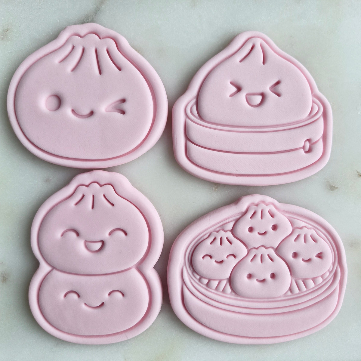 Basic Dumpling Set Cookie Cutter and Stamp SET OF 4