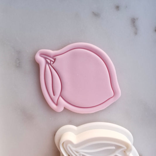 Full Lemon Cookie Cutter and Stamp zoomed in