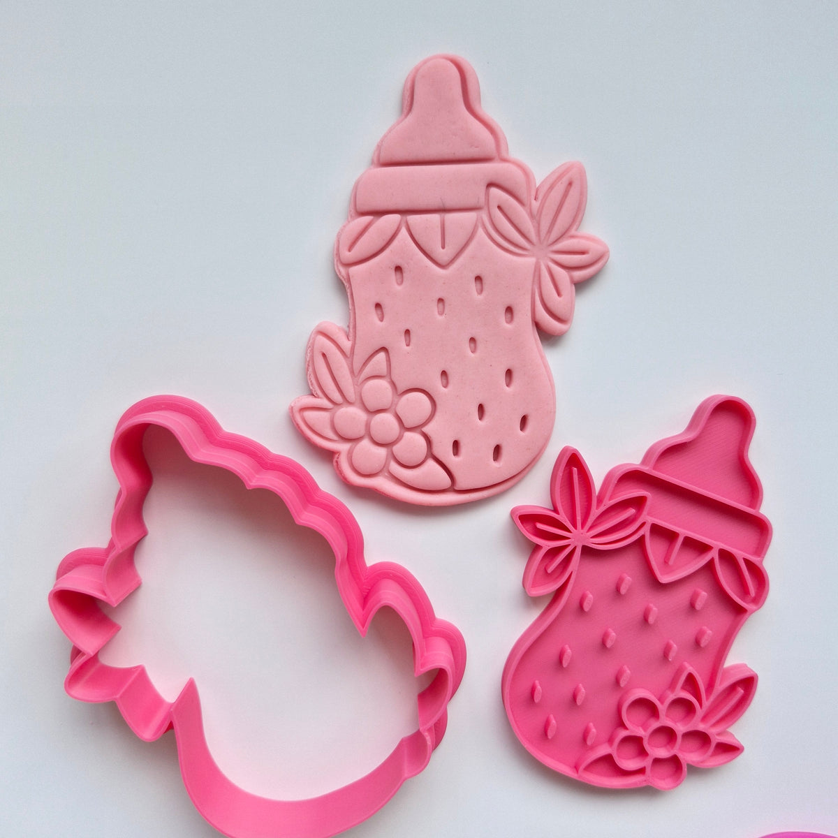 Strawberry Baby Bottle Cookie Cutter and Stamp