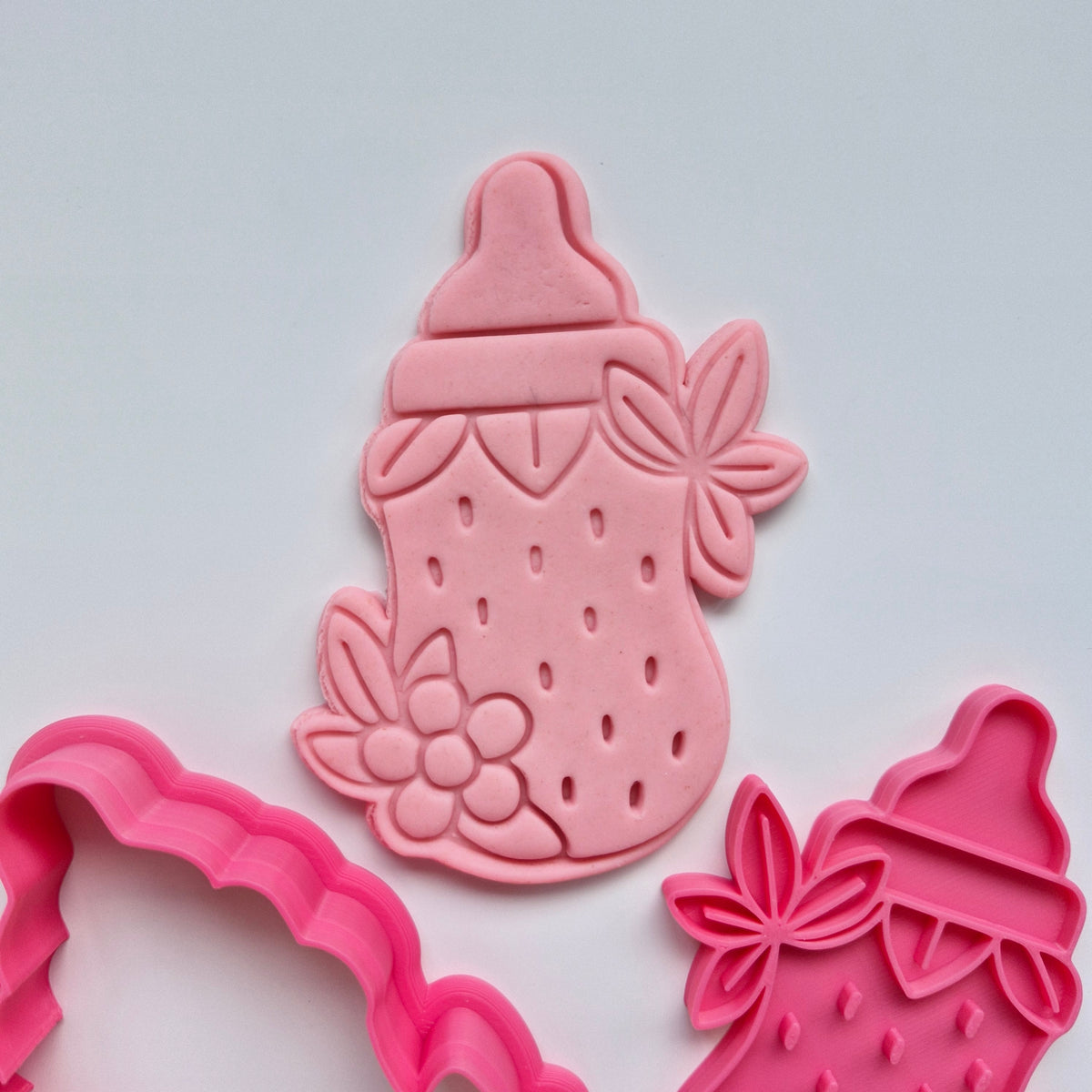 Strawberry Baby Bottle Cookie Cutter and Stamp