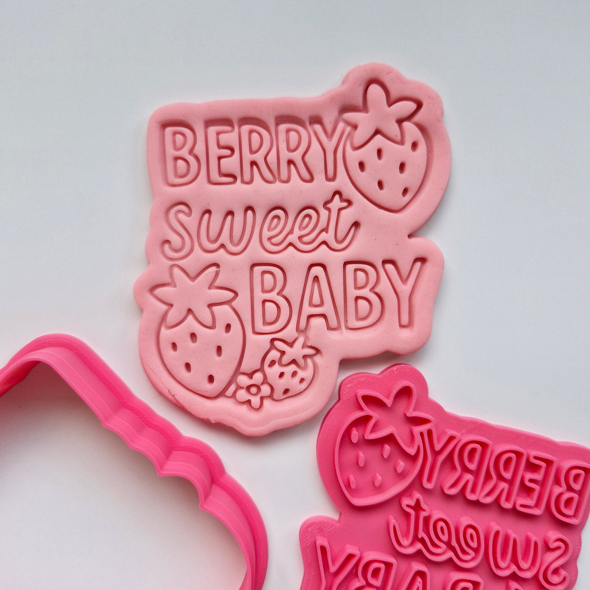 Berry Sweet Baby Cookie Cutter and Stamp