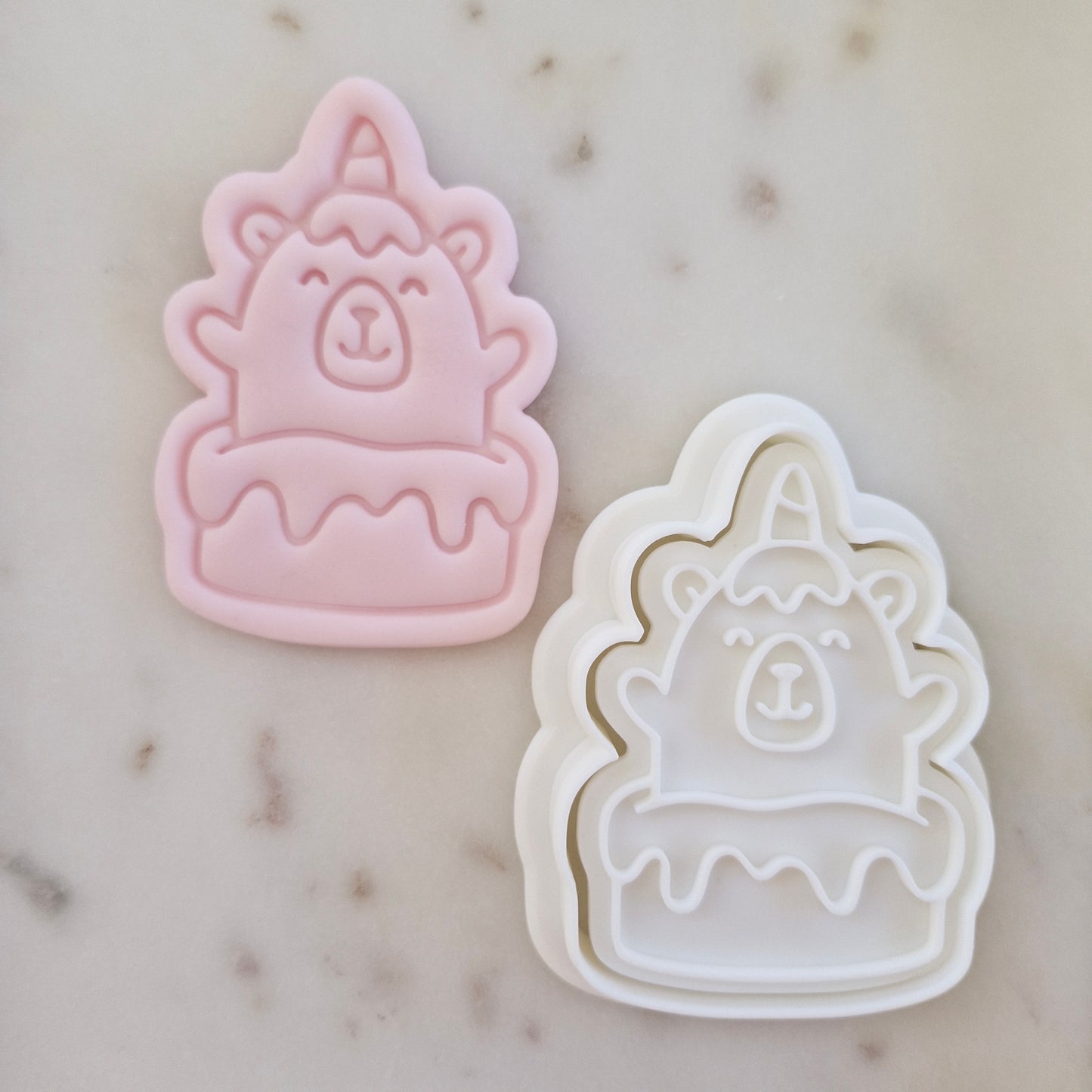 Capybara Inside Birthday Cake Cookie Cutter and Stamp
