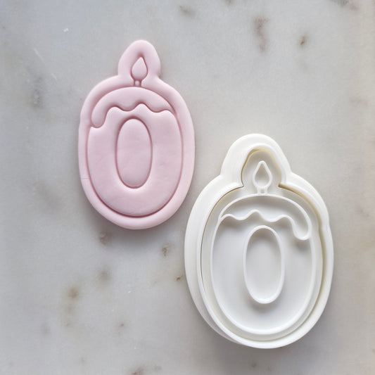 Birthday Candle Number 0 Cookie Cutter and Stamp zoomed out