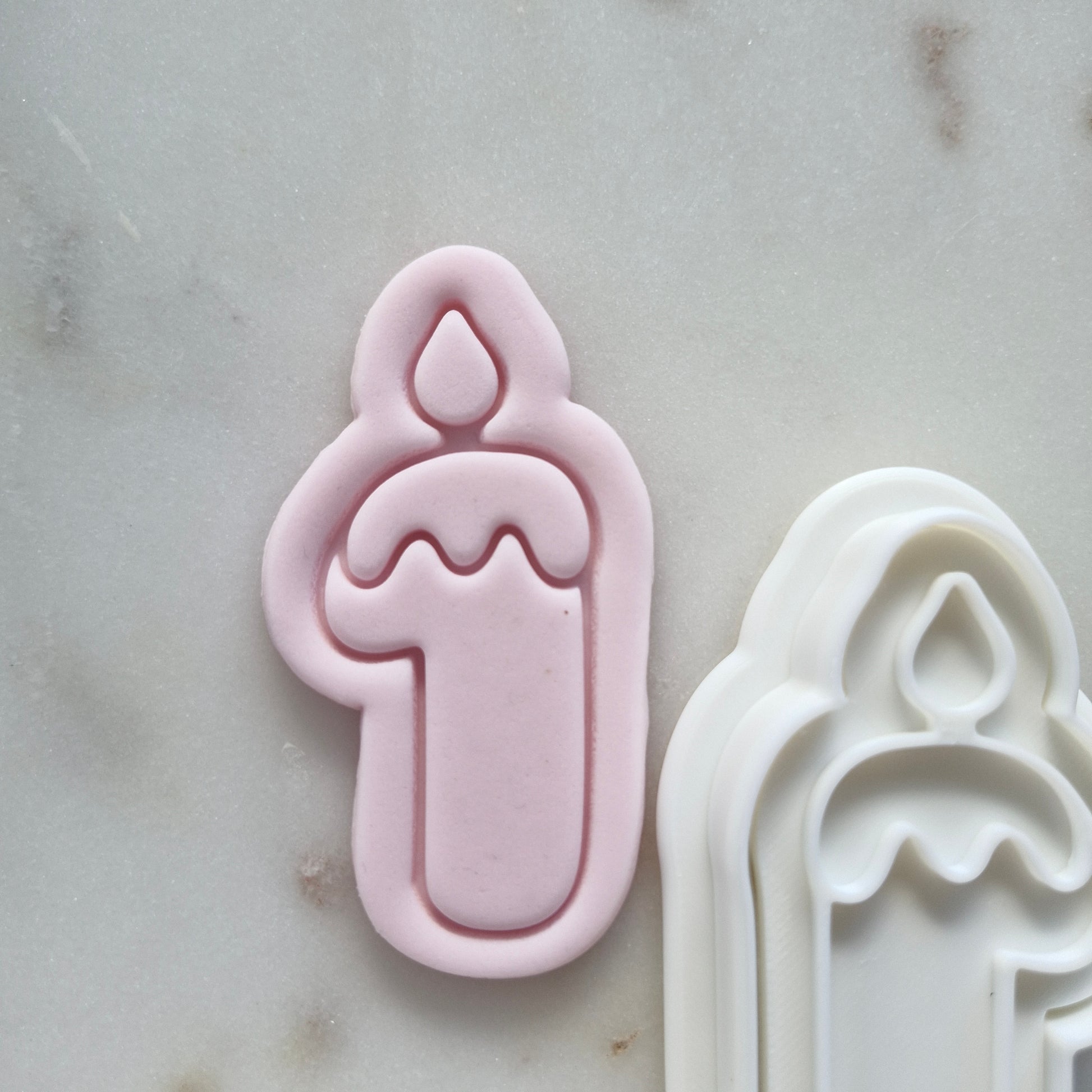Birthday Candle Number 1 Cookie Cutter and Stamp zoomed in 