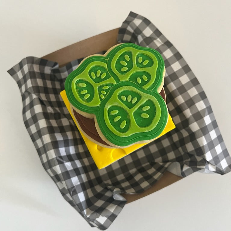 Build a Burger Set Cookie Cutter and Deboss Stamp pickles