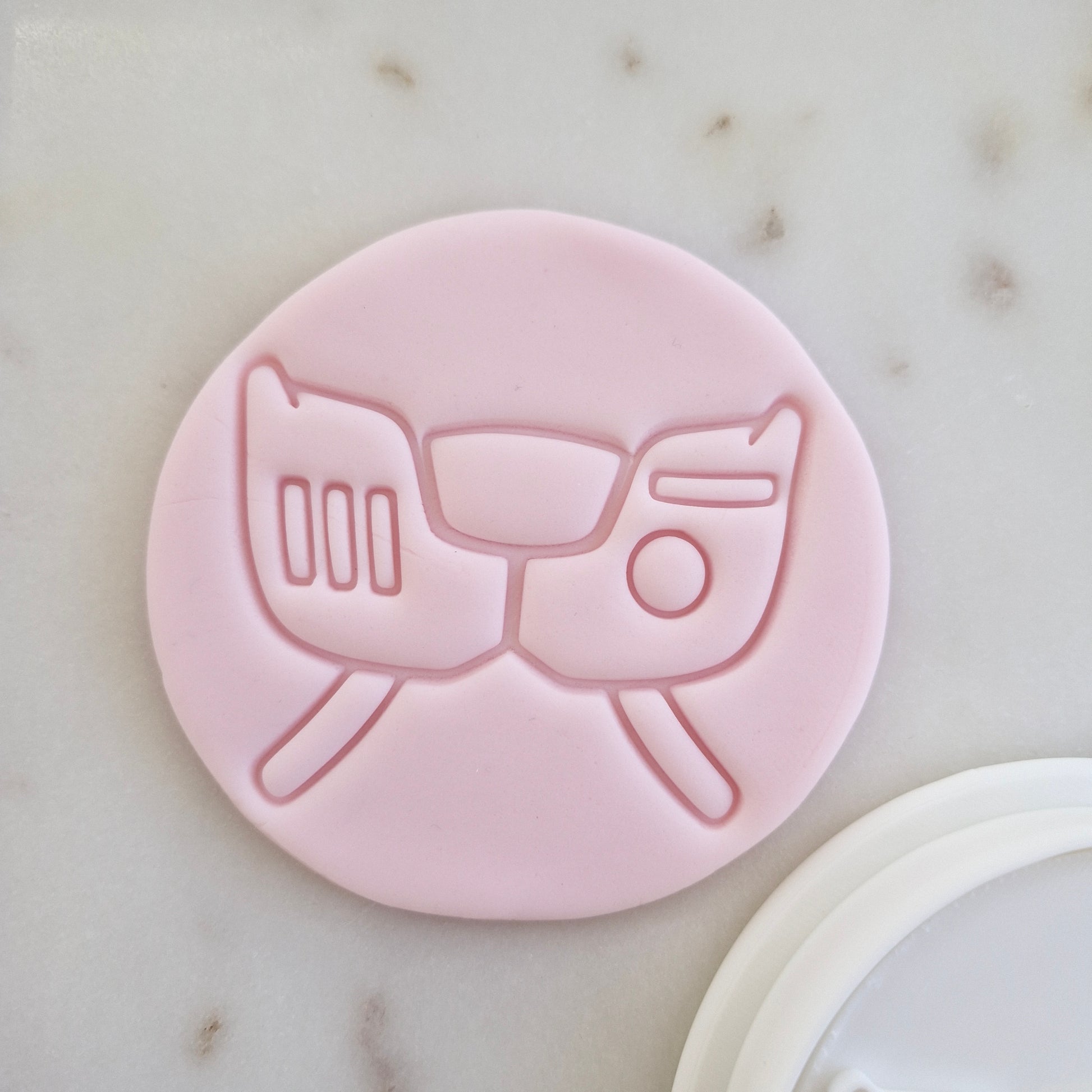 Buzz Circle Cookie Cutter and Stamp zoomed in