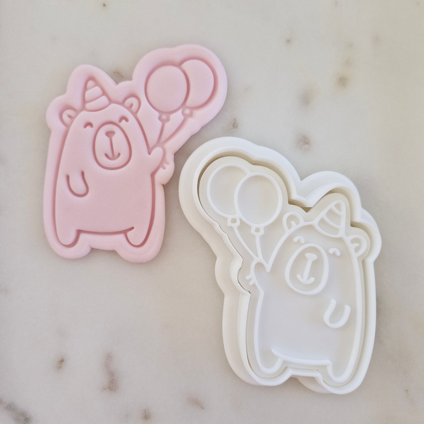 Capybara Holding Balloons Cookie Cutter and Stamp